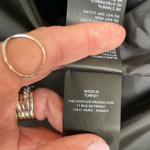 ❤️❤️❤️ The Kooples Worn Once Lambskin Leather Moto Jacket Size M (2) - Picture 12 of 16